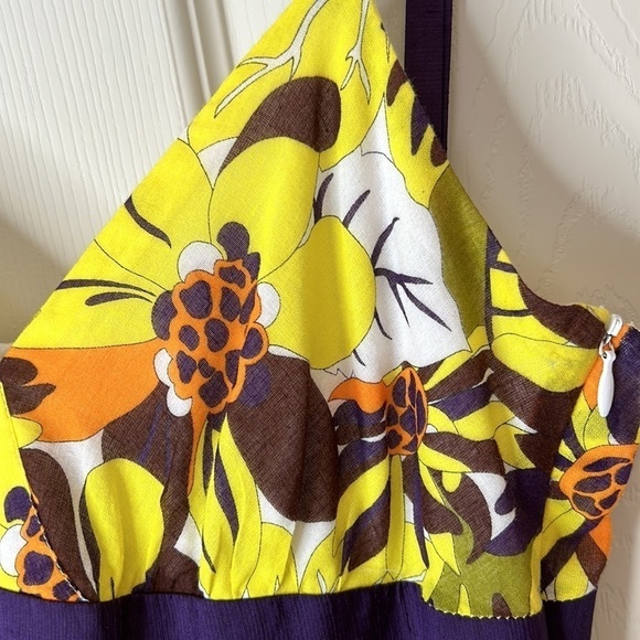 MILLY Silk Blend Floral Print Spaghetti Strap Sundress Size 6 - Picture 15 of 16